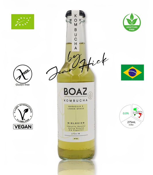 BOAZ KOMBUCHA - MARACUJA AND LEMONGRASS BIO