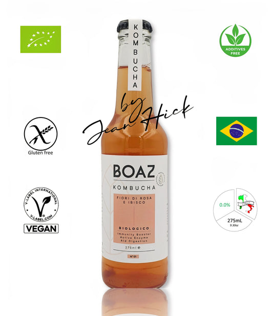 BOAZ KOMBUCHA - ROSE FLOWERS AND HIBISCUS BIO