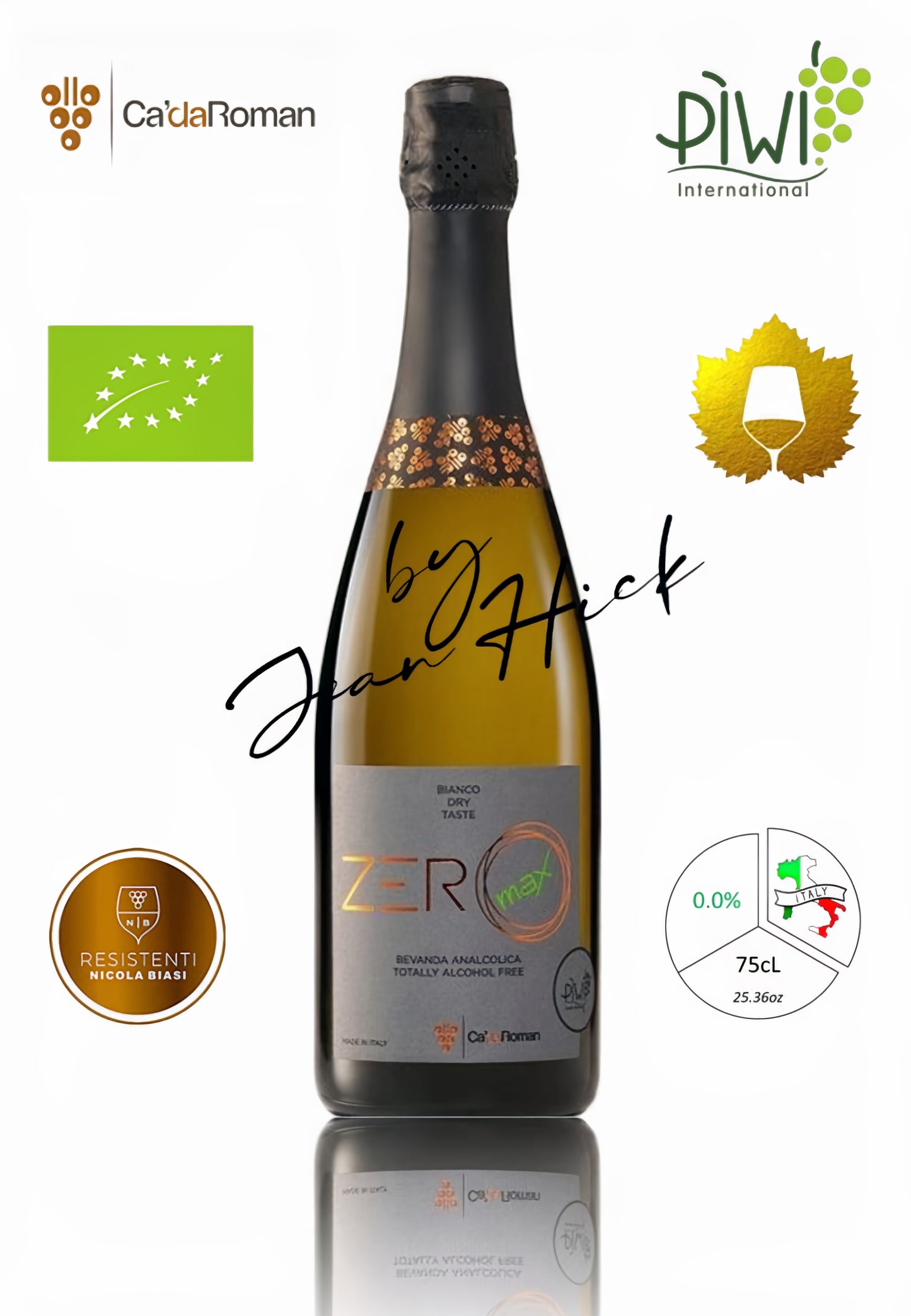 CA' DA ROMAN ZEROMAX 0.0% - PIWI BIO WHITE EXTRA-DRY SPARKLING WINE