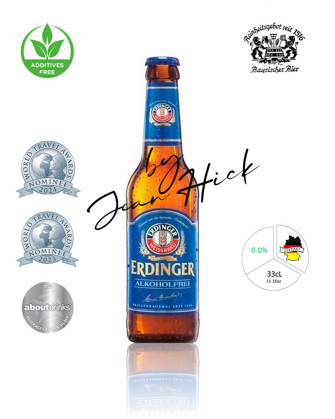 ERDINGER 0.0% – بيرة قمح أيزوتونية فاخرة بلا كحول 🍺⚡