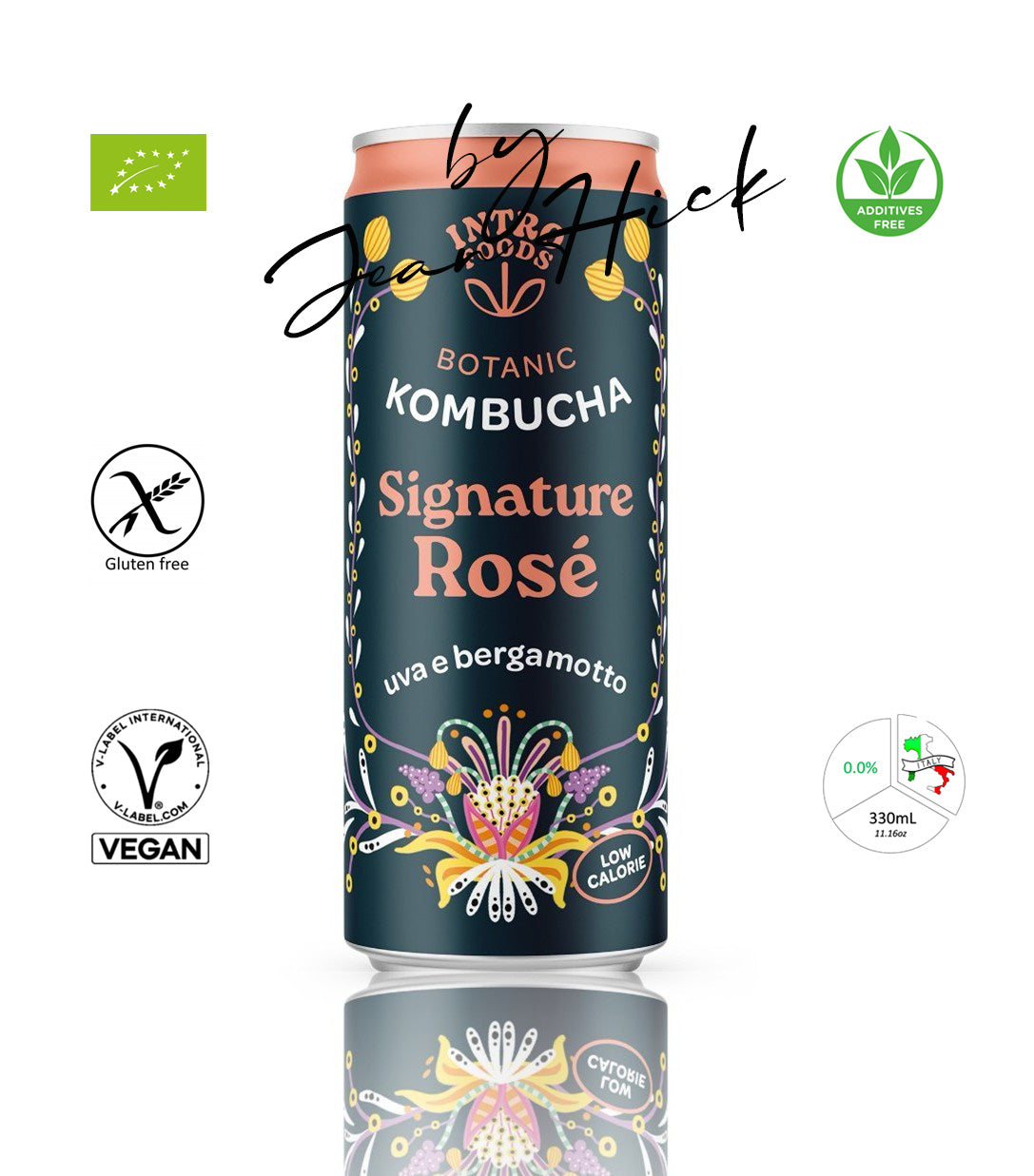 INTRO KOMBUCHA SIGNATURE ROSÉ - UVA NERA E BERGAMOTTO CALABRESE BIO IN LATTINA