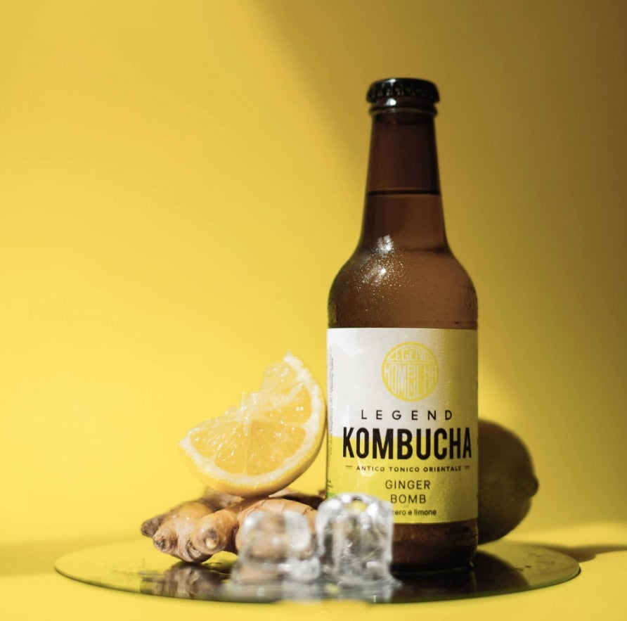 LEGEND KOMBUCHA - GINGER BOMB AND LEMON BOTTLE