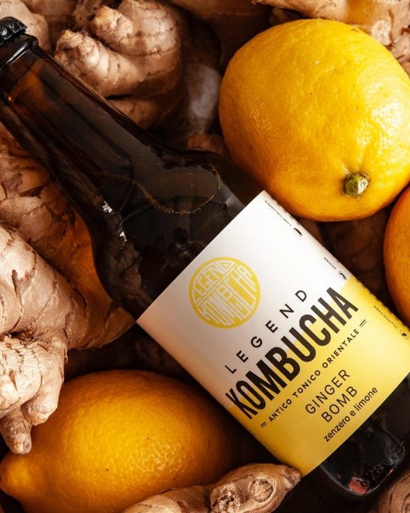LEGEND KOMBUCHA - GINGER BOMB AND LEMON BOTTLE