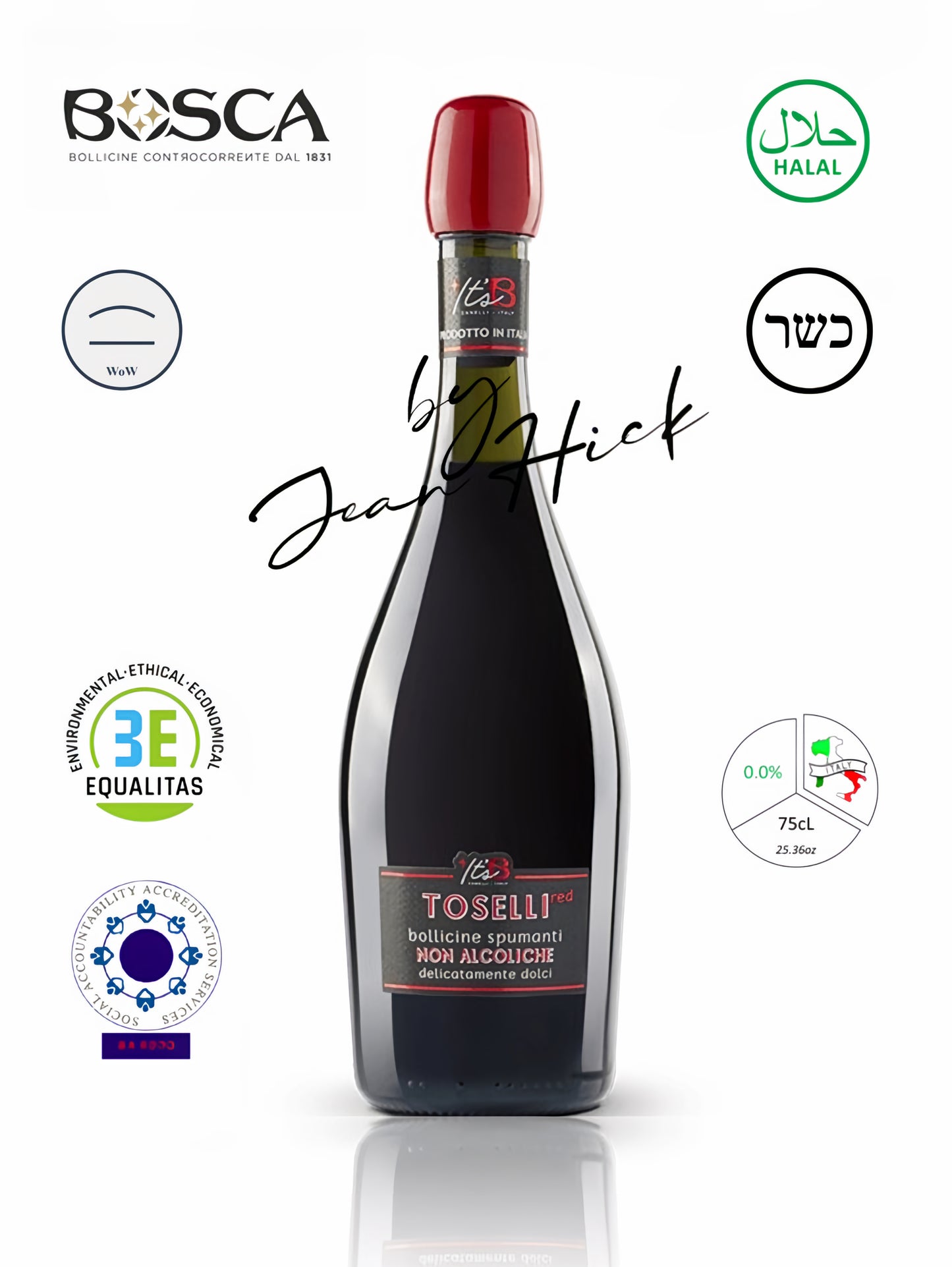 BOSCA TOSELLI 0,0% - SPUMANTE ROSSO AMABILE