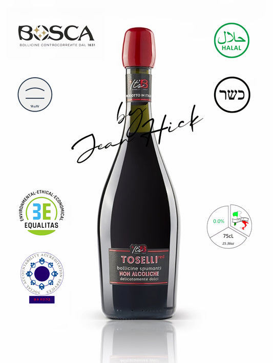 BOSCA TOSELLI 0,0% - VINO ESPUMOSO TINTO SEMIDULCE