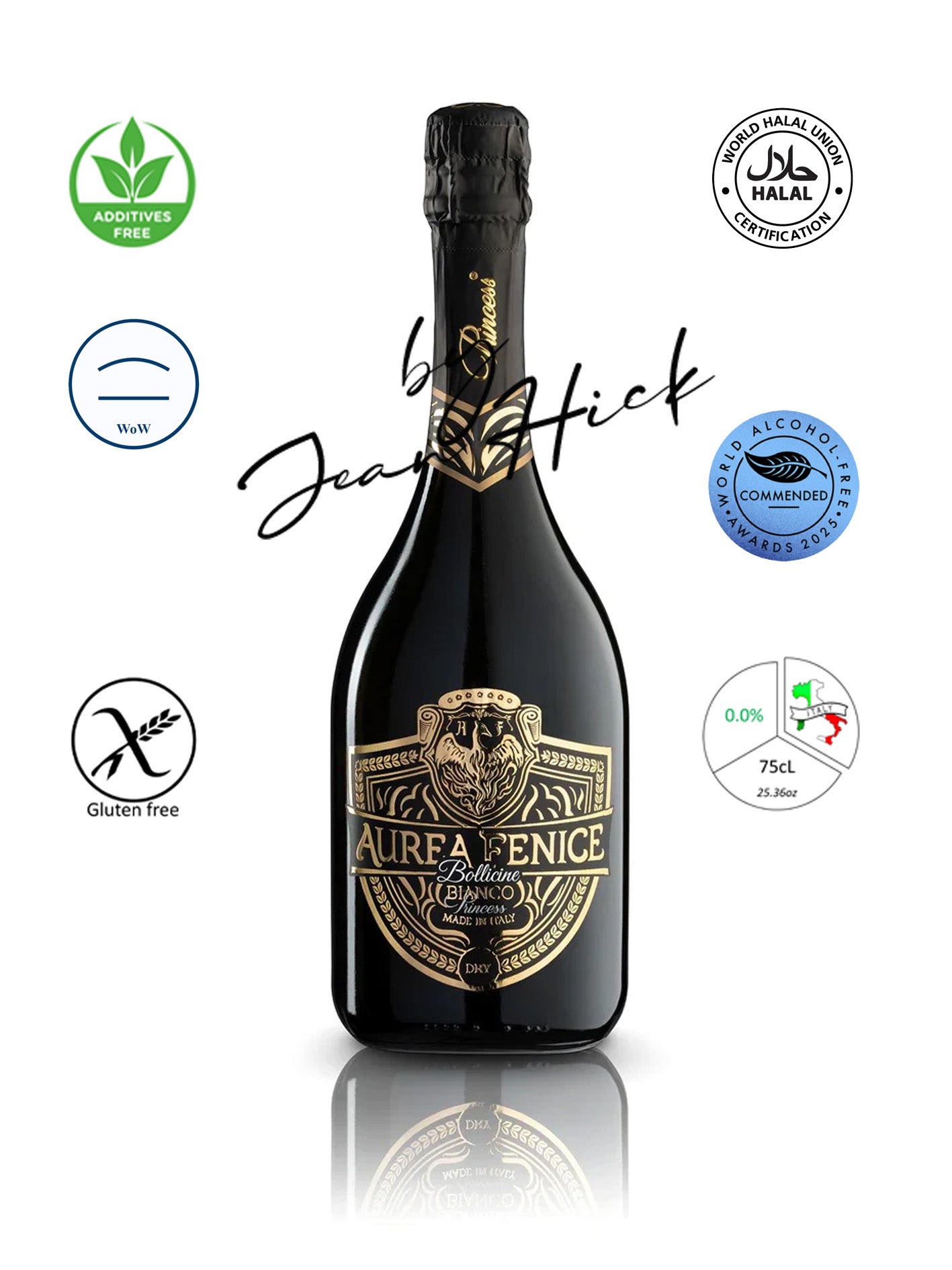 AUREA FENICE 0,0% – نبيذ فوار أبيض جاف بدون كحول