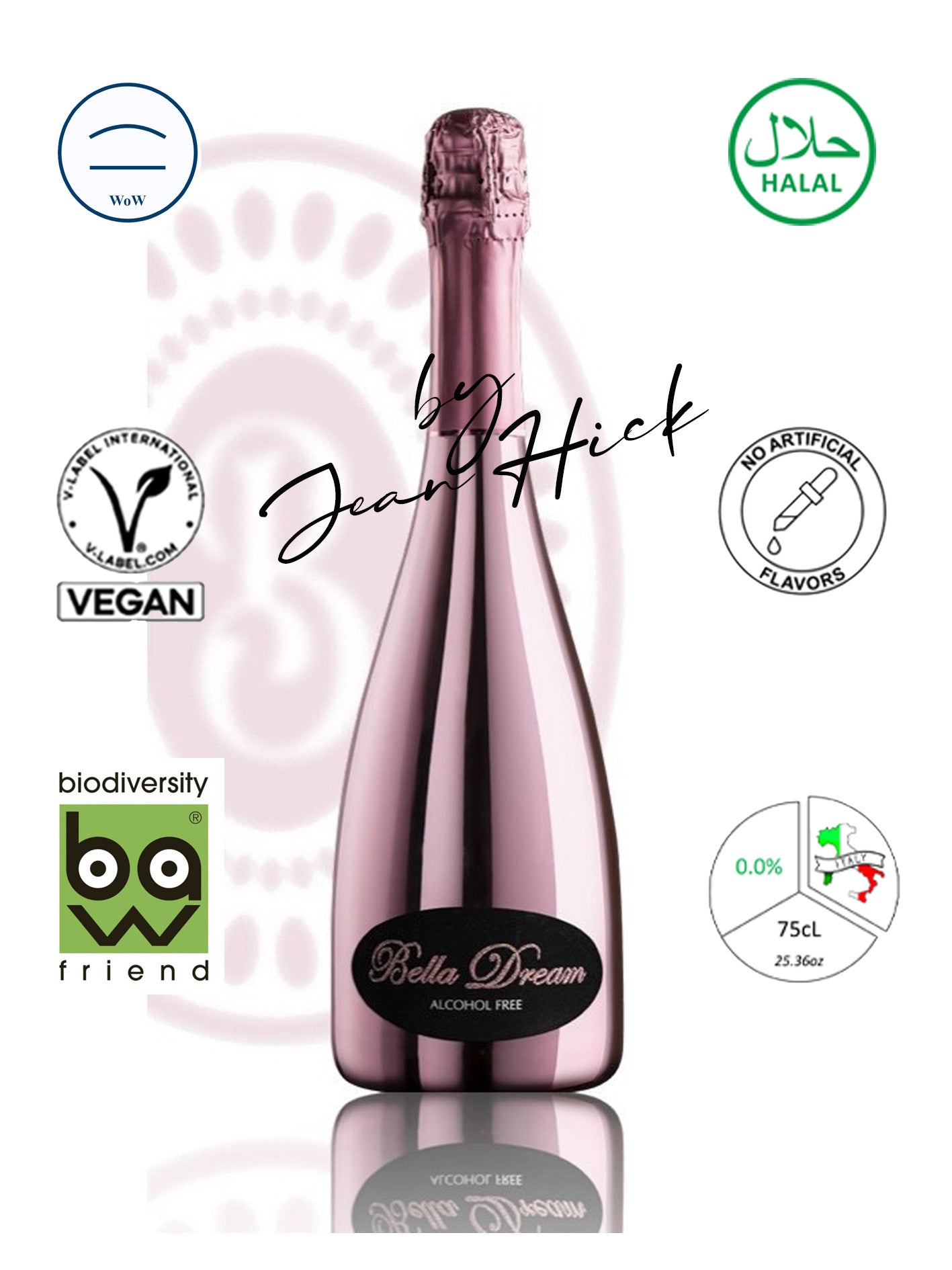 BELLA DREAM PINK 0,0% - VINO ROSÉ SPUMANTE VEGANO