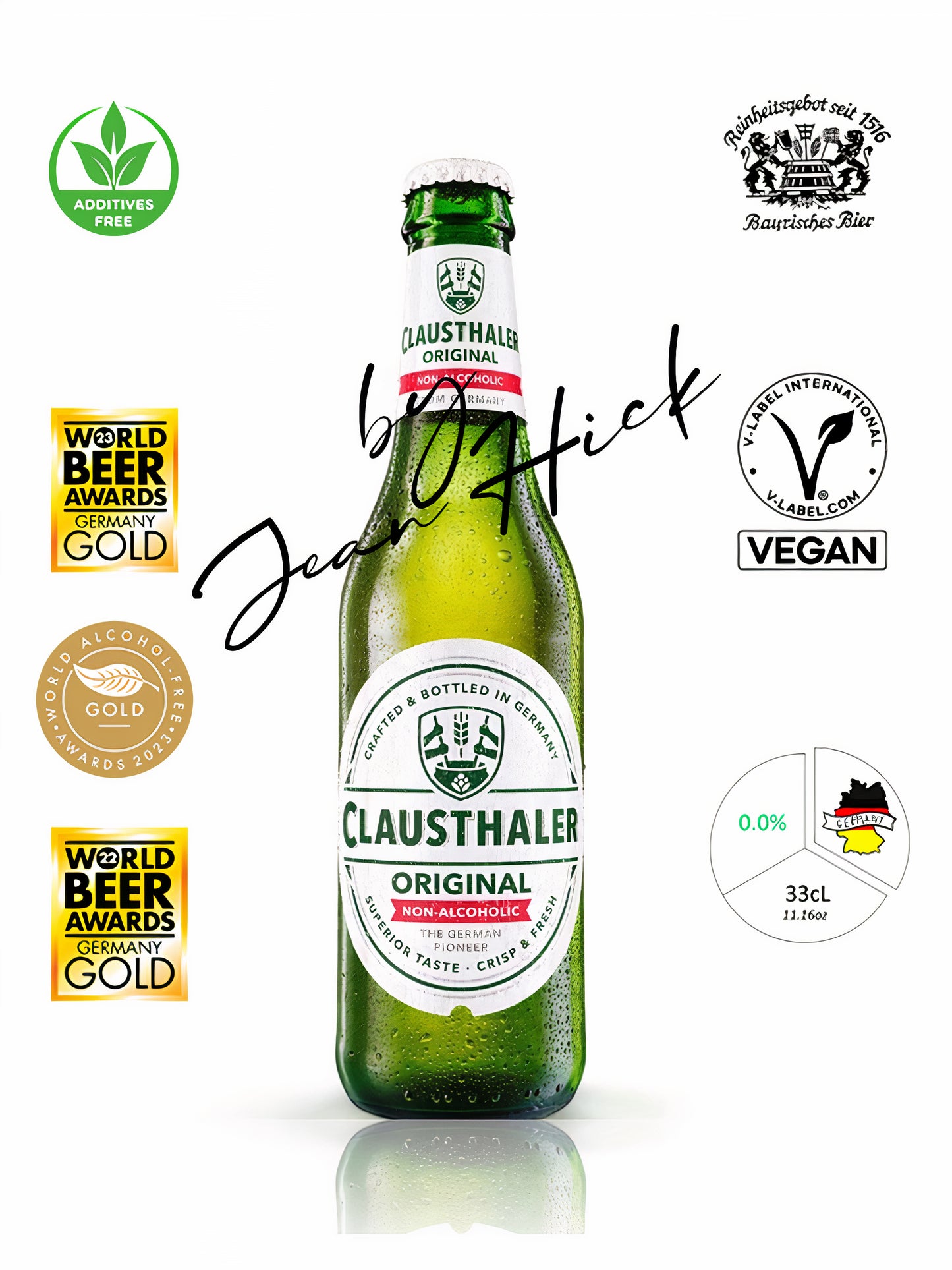 CLAUSTHALER 0,0% ORIGINAL VEGANES ALKOHOLFREIES BIER