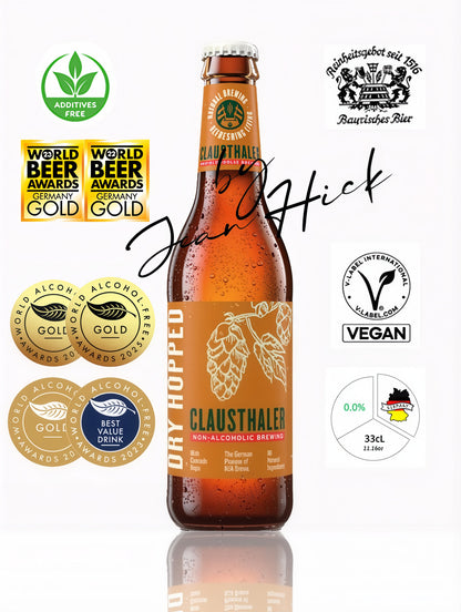 CLAUSTHALER 0,0% BIÈRE VÉGÉTALIENNE HOUBLONNÉE À SEC