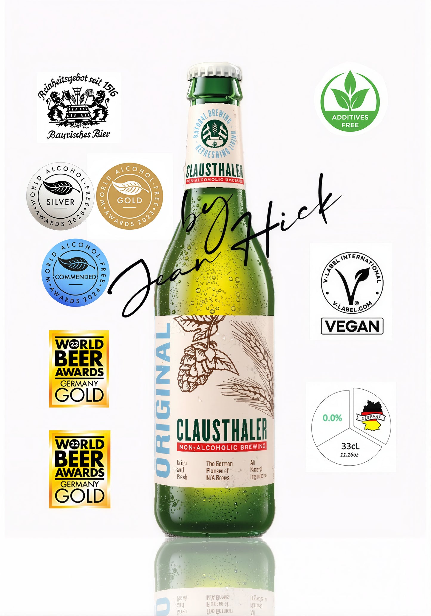 CLAUSTHALER 0,0% ORIGINAL VEGANES ALKOHOLFREIES BIER