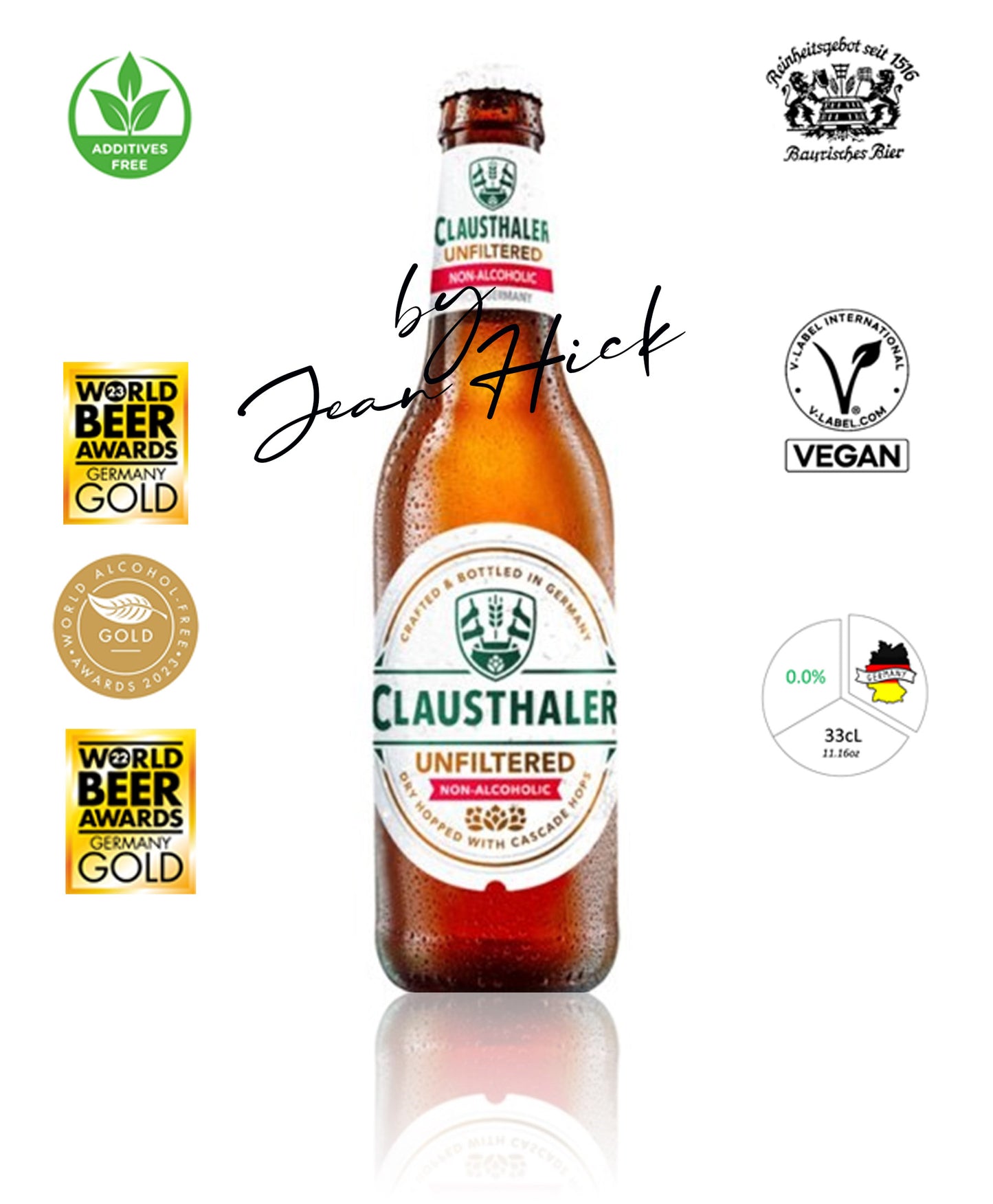 CLAUSTHALER 0,0% BIÈRE VÉGÉTALIENNE NON FILTRÉE 