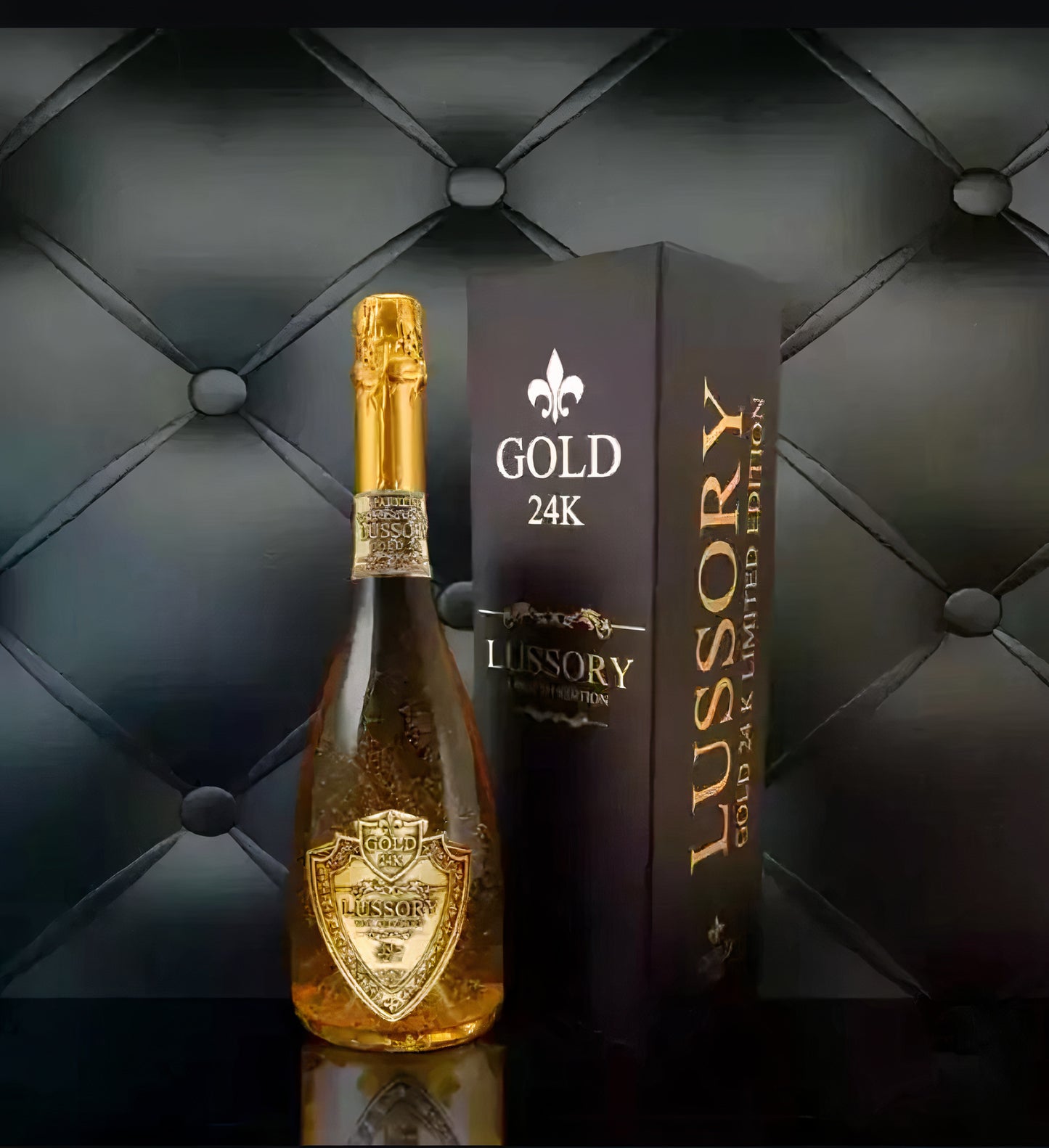 LUSSORY CON PURO ORO EDIBILE 24K A SCAGLIE 0,0% - EDIZIONE LIMITATA VINO BIANCO SPUMANTE BRUT