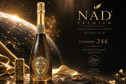 LUSSORY PURE 24K GOLD FLAKES 0,0% — إصدار محدود ✨ نبيذ فوار أبيض Brut فاخر