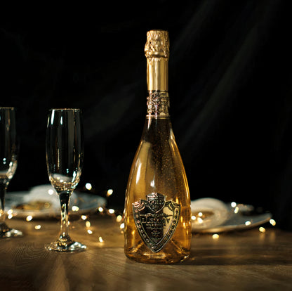 LUSSORY AVEC PAILLETTES DE PUR OR 24 CARATS 0,0% - VIN BLANC MOUSSEUX BRUT ÉDITION LIMITÉE