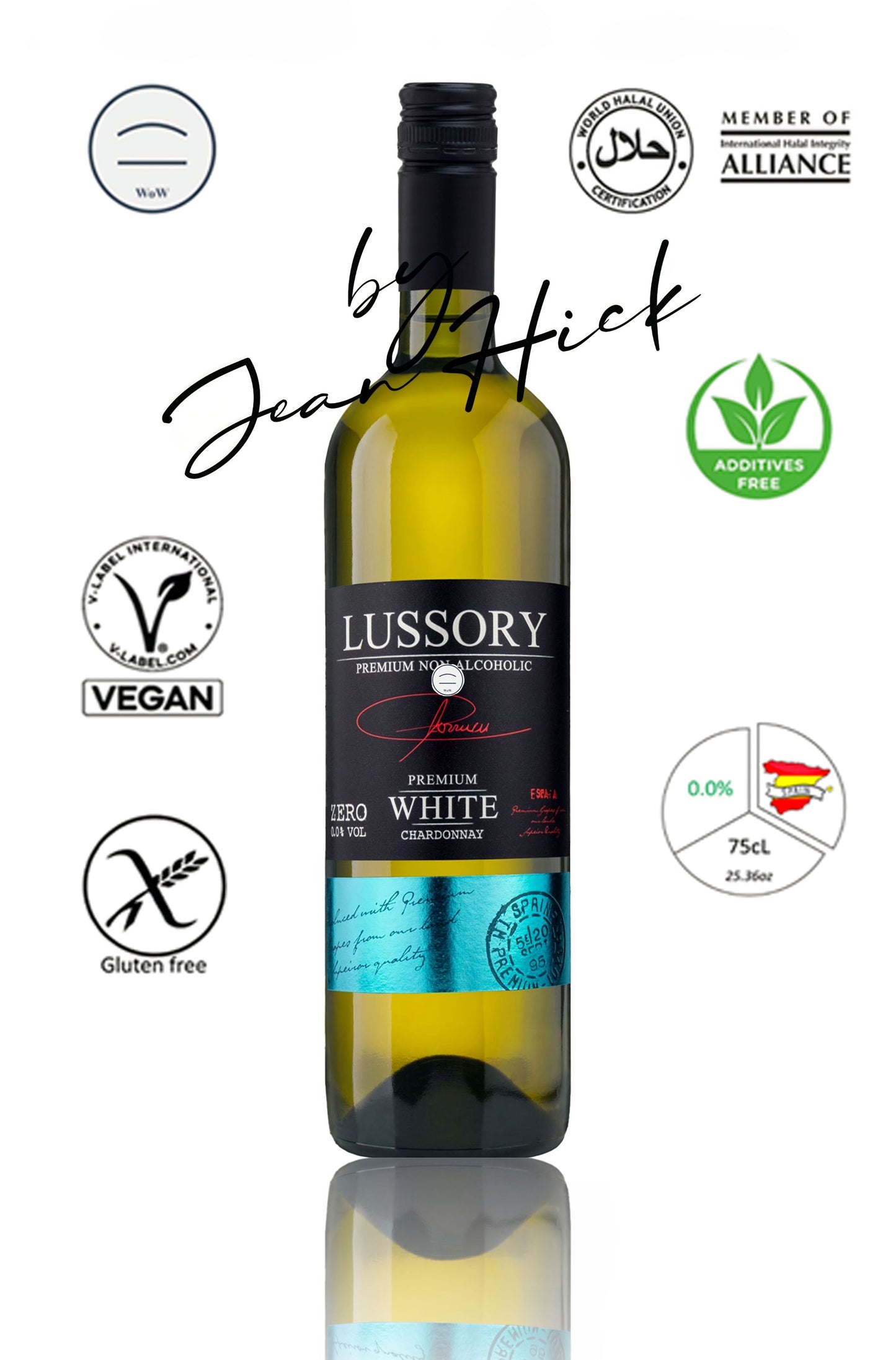 LUSSORY PREMIUM CHARDONNAY 0,0% - VINO FERMO BIANCO VEGANO