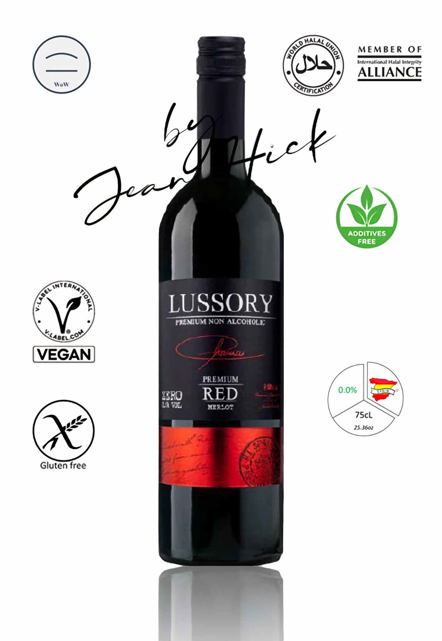 LUSSORY PREMIUM MERLOT 0,0% - VEGANER STILLER ROTWEIN