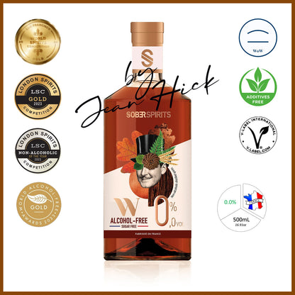 SOBER SPIRITS WHISKY BOURBON 0,0% HERGESTELLT AUS ECHTEM 3-JÄHRIGEN SCHOTTISCHEN WHISKY