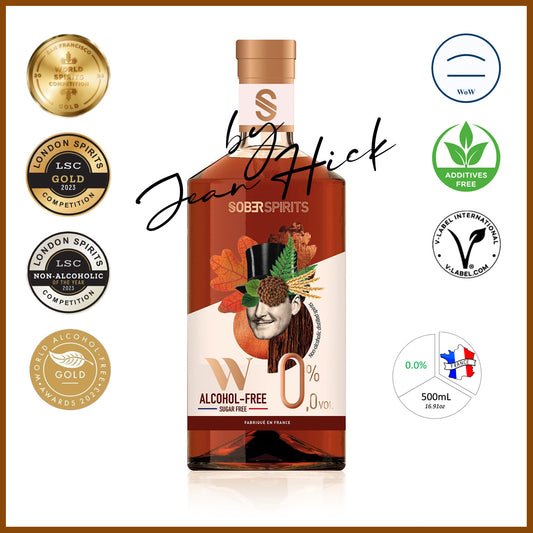 SOBER SPIRITS WHISKY BOURBON 0.0% CRAFTED FROM REAL 3Y OLD SCOTTISH WHISKY